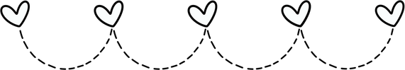 mini heart doodle line